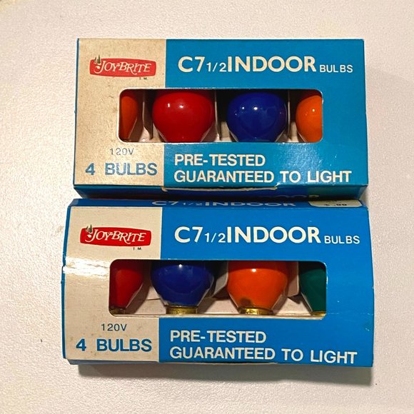 Vintage Christmas Light Replacement Bulbs C 7 1/2 TESTED NOS - Picture 2 of 7